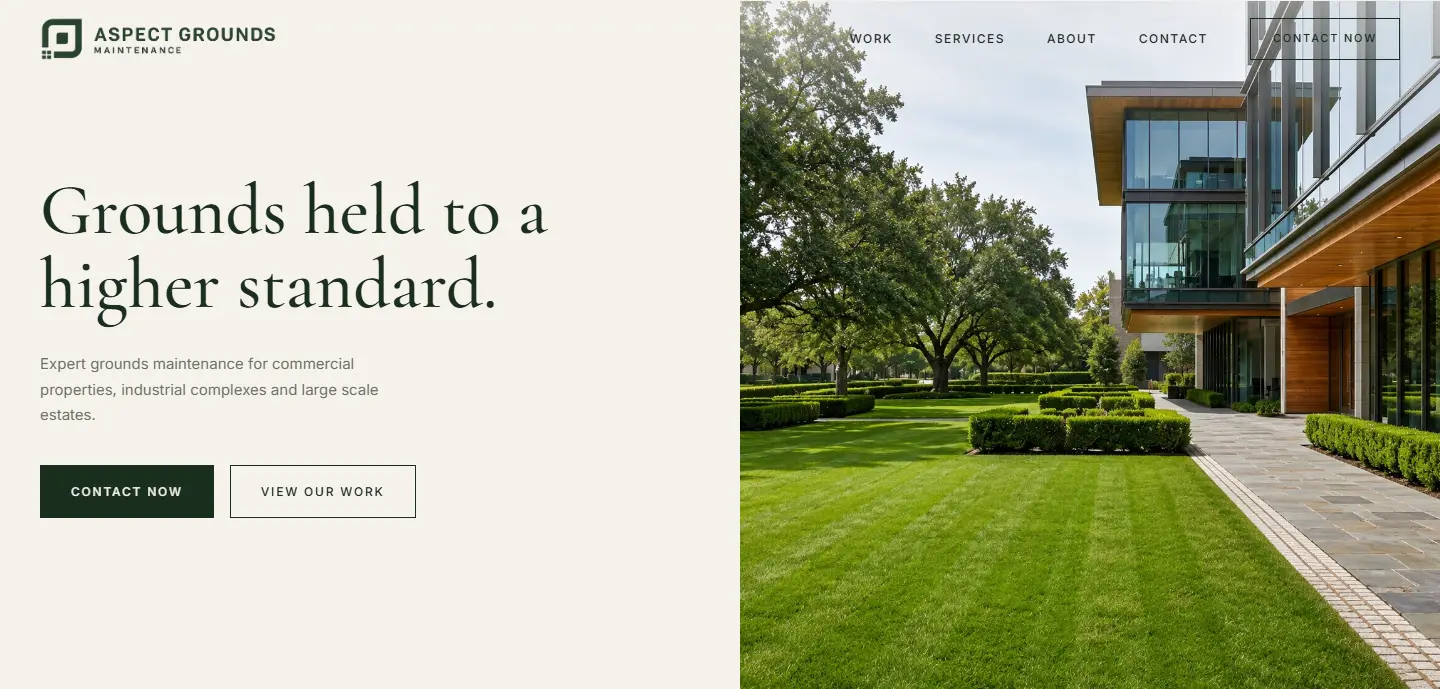 Aspect Grounds Maintenance website
