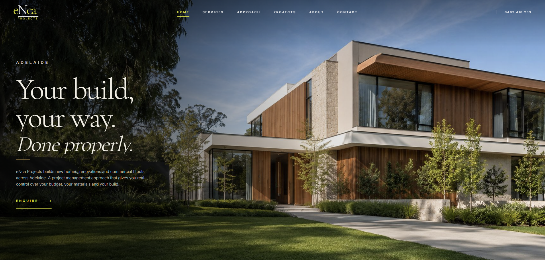 eNca Projects — website by No Website Mate